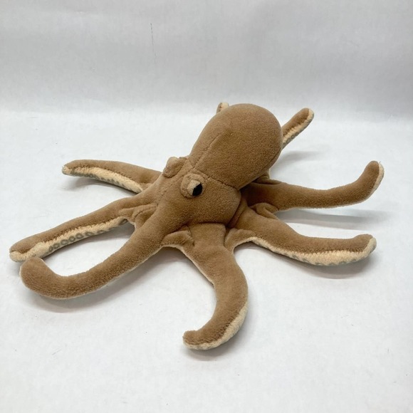 VINTAGE Smithsonian Oceanic Collection 10" Brown Octopus Realistic Stuffed Plush - Picture 3 of 9
